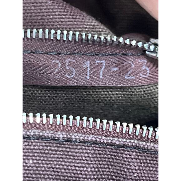 Hermès Fourre Tout Messenger Bag Burgundy and Black Canvas Crossbody - Picture 8 of 16